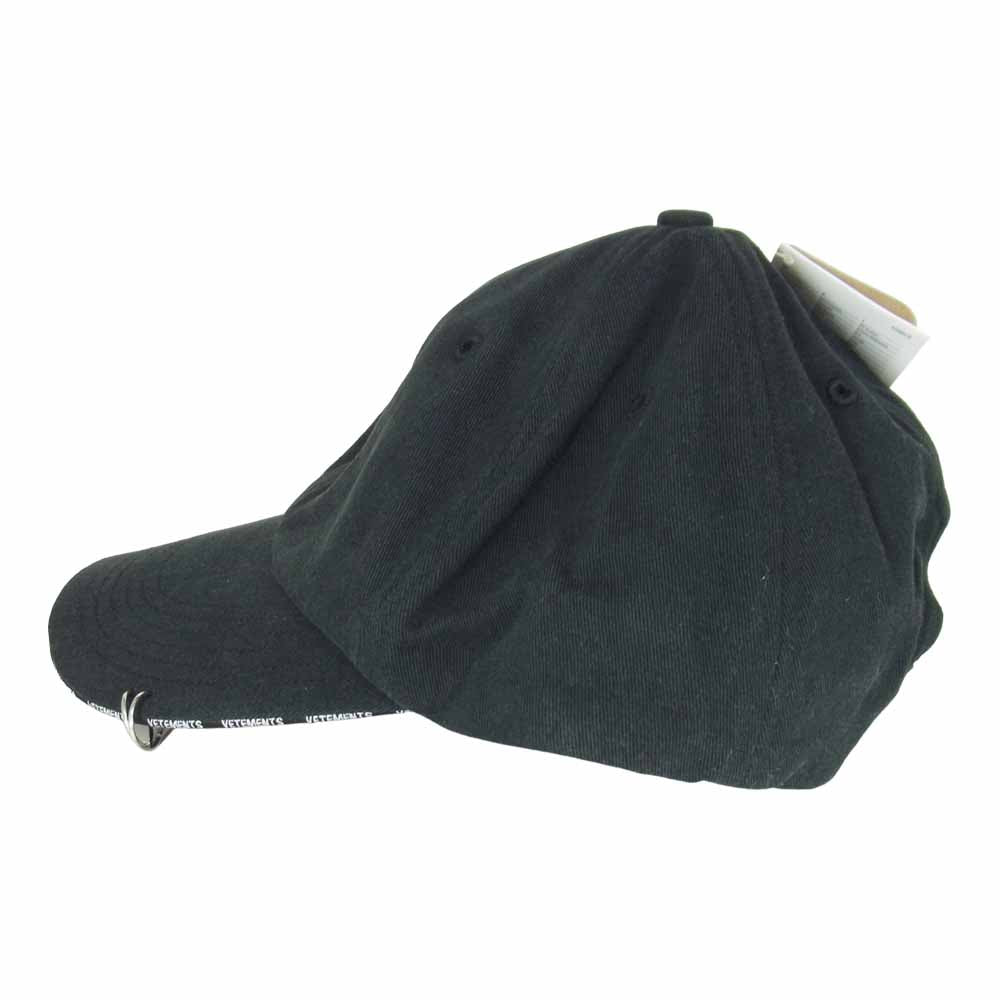 VETEMENTS ヴェトモン UAH20AC609 Reebok リーボック Anarchy Cap アナーキー ロゴ刺繍 キャップ ブラック系 OSFM【新古品】【未使用】【中古】