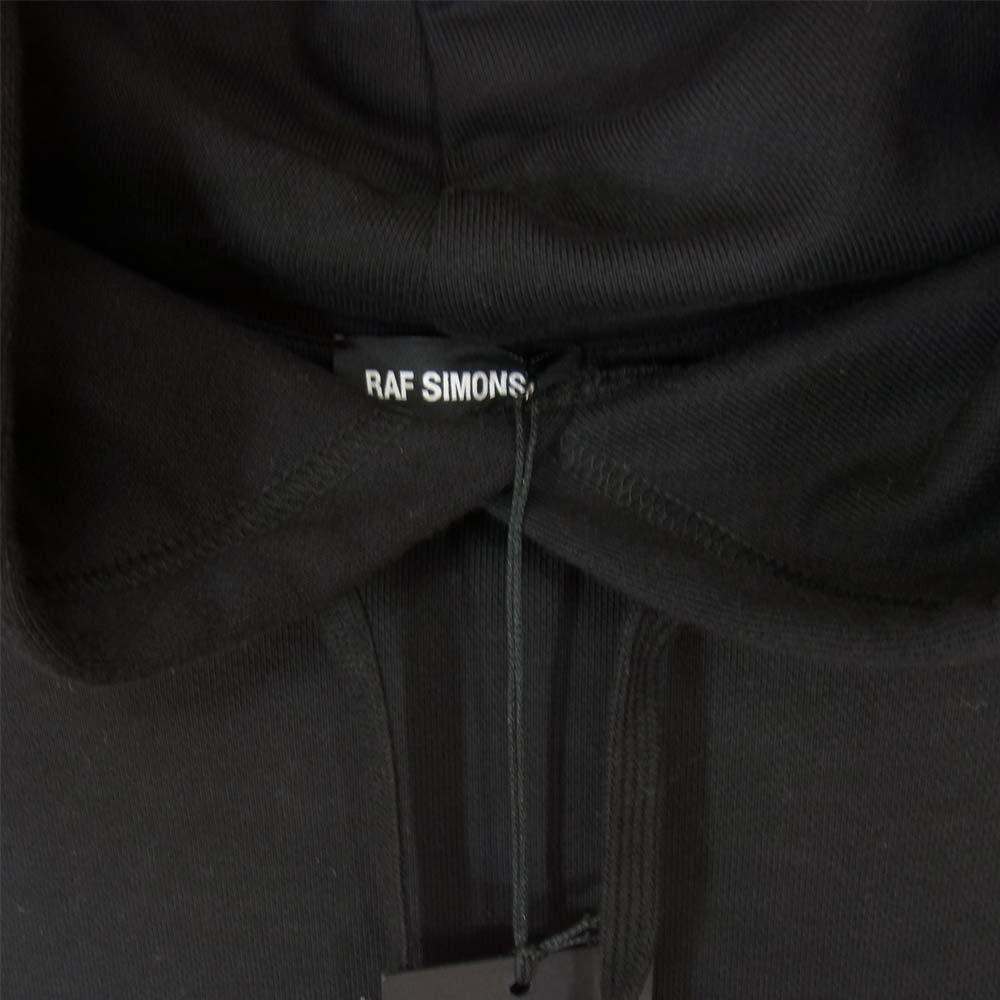 RAF SIMONS ラフシモンズ 19SS 191-196-19004-09920 Sleeveless Graphic Hoodie ノースリーブ グラフィック フーディー ブラック系 M【美品】【中古】