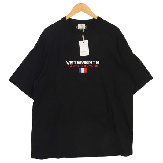 VETEMENTS ヴェトモン 18SS Haute Couture Tee オートクチュール Tシャツ ブラック系 M【新古品】【未使用】【中古】