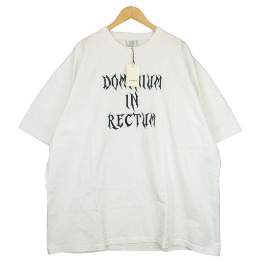 VETEMENTS ヴェトモン 19AW DOMINIUM TEE アナーキー バック プリント 半袖 Tシャツ ホワイト系 XL【中古】
