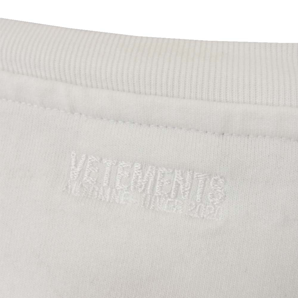 VETEMENTS ヴェトモン 19AW DOMINIUM TEE アナーキー バック プリント 半袖 Tシャツ ホワイト系 XL【中古】