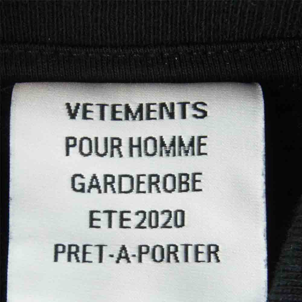 VETEMENTS ヴェトモン 20SS SS20TR184 Patched Long Sleeve Graffiti Logo Hoodie ロングスリーブ フーディ パーカー ブラック系 XL【新古品】【未使用】【中古】