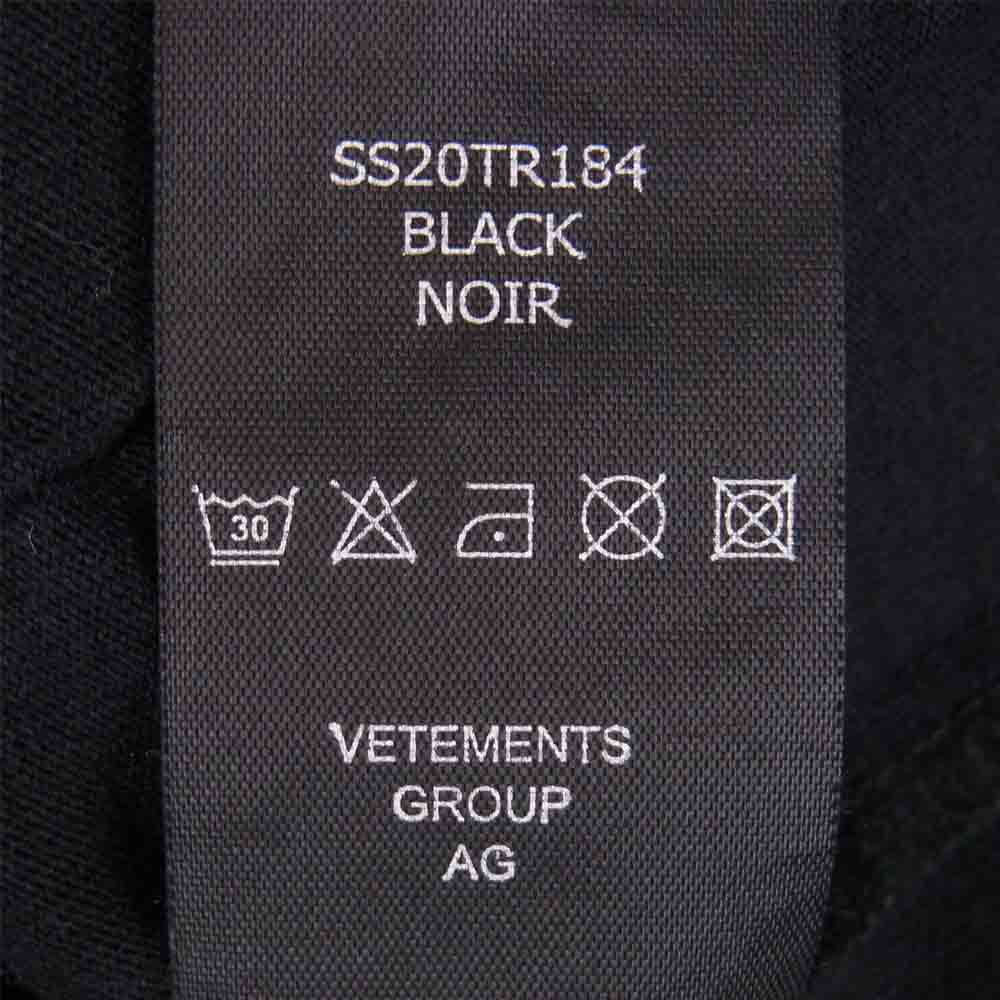 VETEMENTS ヴェトモン 20SS SS20TR184 Patched Long Sleeve Graffiti Logo Hoodie ロングスリーブ フーディ パーカー ブラック系 XL【新古品】【未使用】【中古】