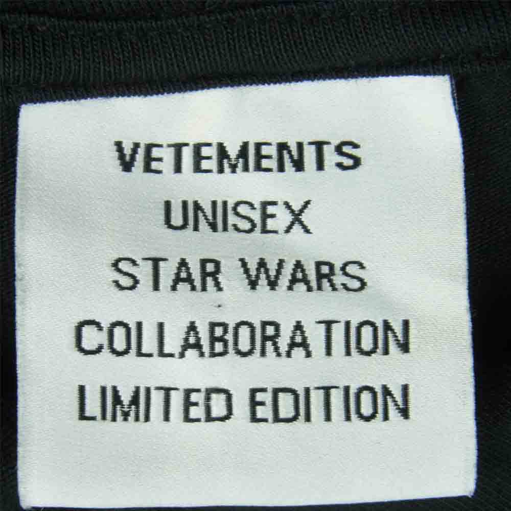 VETEMENTS ヴェトモン 20AW USW21LS018 MOVIE POSTER 1 HOODED LONGSLEEVE カットソー フーディ パーカー ブラック系 XL【新古品】【未使用】【中古】