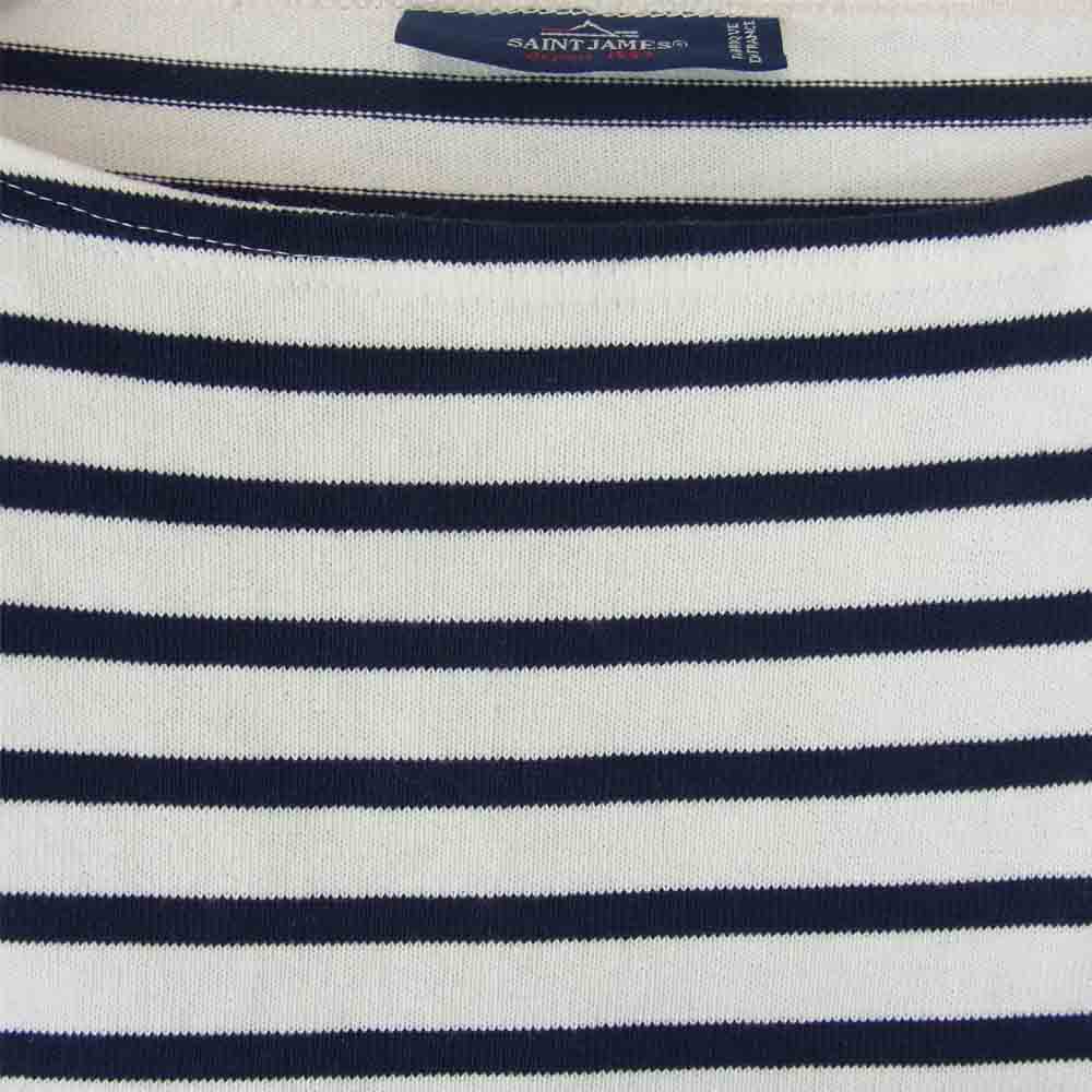 SAINT JAMES セントジェームス バスク ボーダー カットソー ホワイト系 ネイビー系 5【中古】