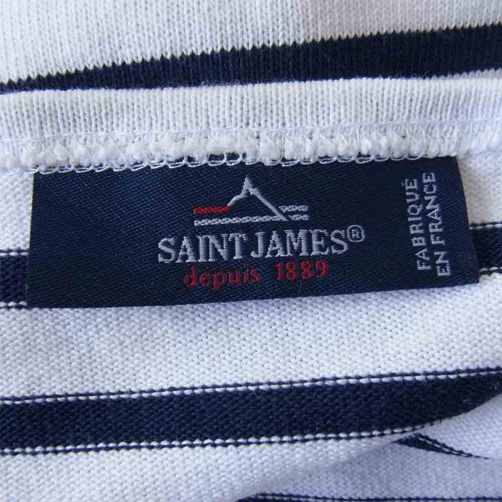SAINT JAMES セントジェームス バスク ボーダー カットソー ホワイト系 ネイビー系 5【中古】