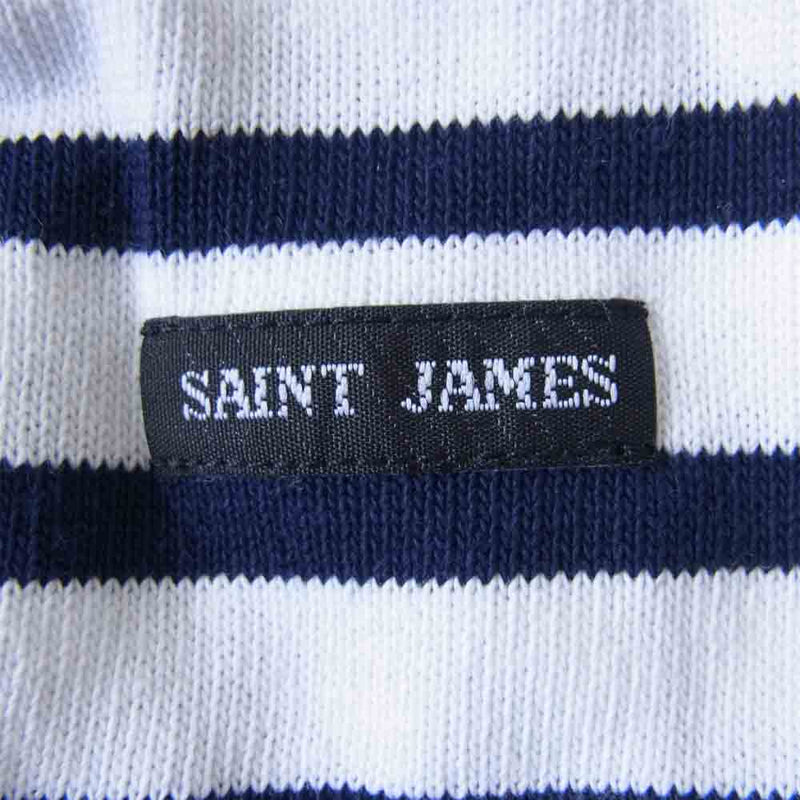 SAINT JAMES セントジェームス バスク ボーダー カットソー ホワイト系 ネイビー系 5【中古】