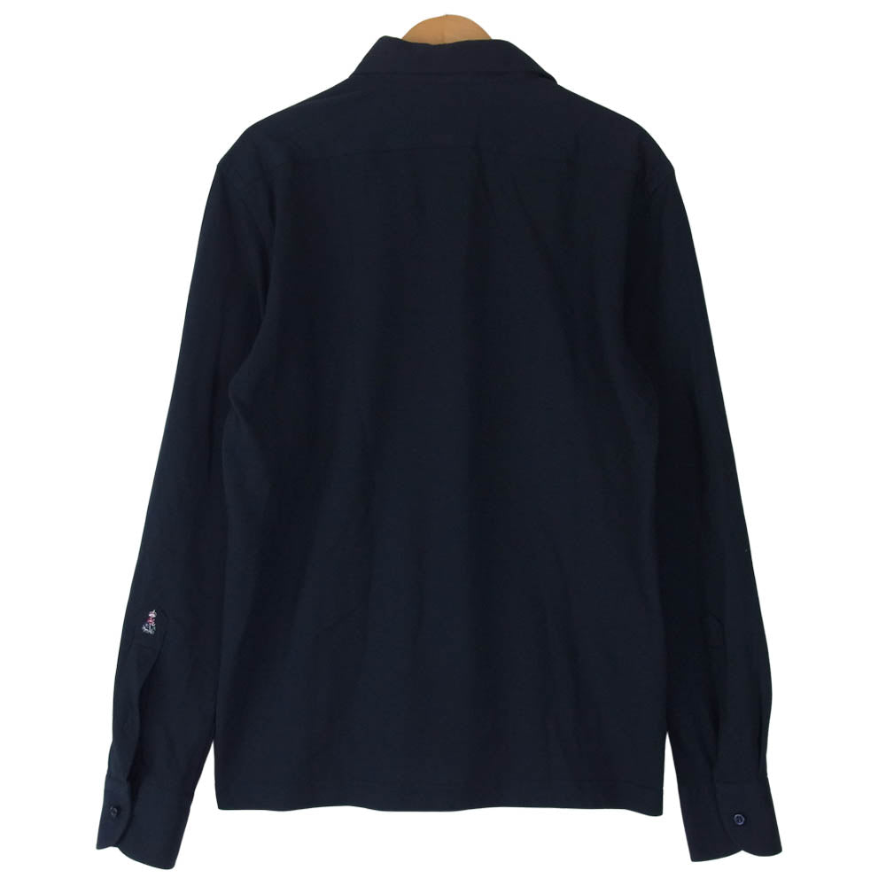 GUY ROVER ギローバー MADE IN ITALY コットン 長袖 ポロシャツ ネイビー系 S【中古】