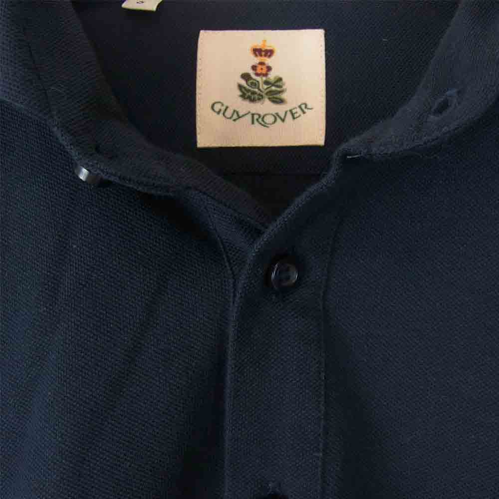 GUY ROVER ギローバー MADE IN ITALY コットン 長袖 ポロシャツ ネイビー系 S【中古】