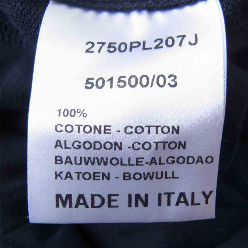 GUY ROVER ギローバー MADE IN ITALY コットン 長袖 ポロシャツ ネイビー系 S【中古】
