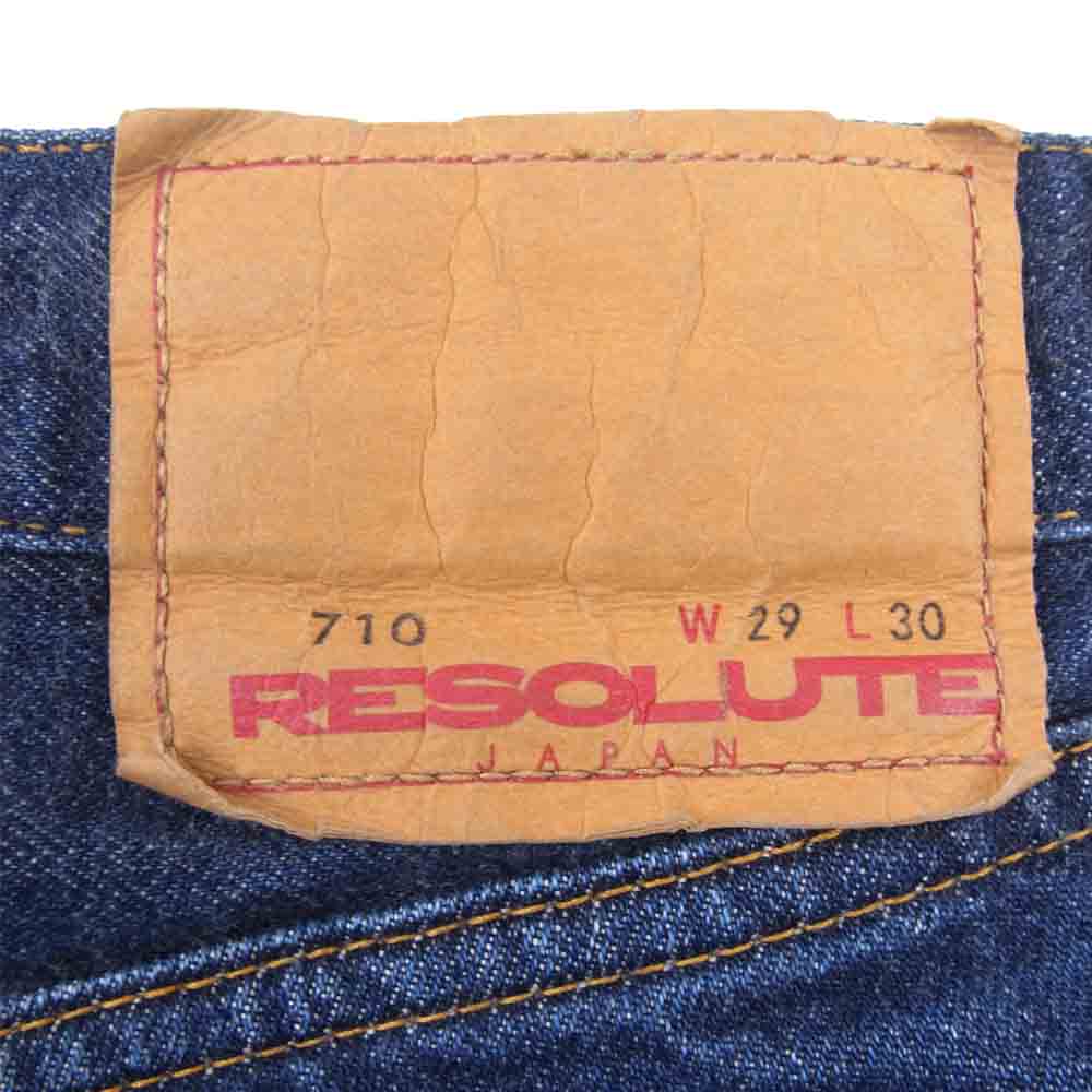 RESOLUTE リゾルト 66 MODEL ストレート ボタンフライ デニム パンツ インディゴブルー系 29【中古】