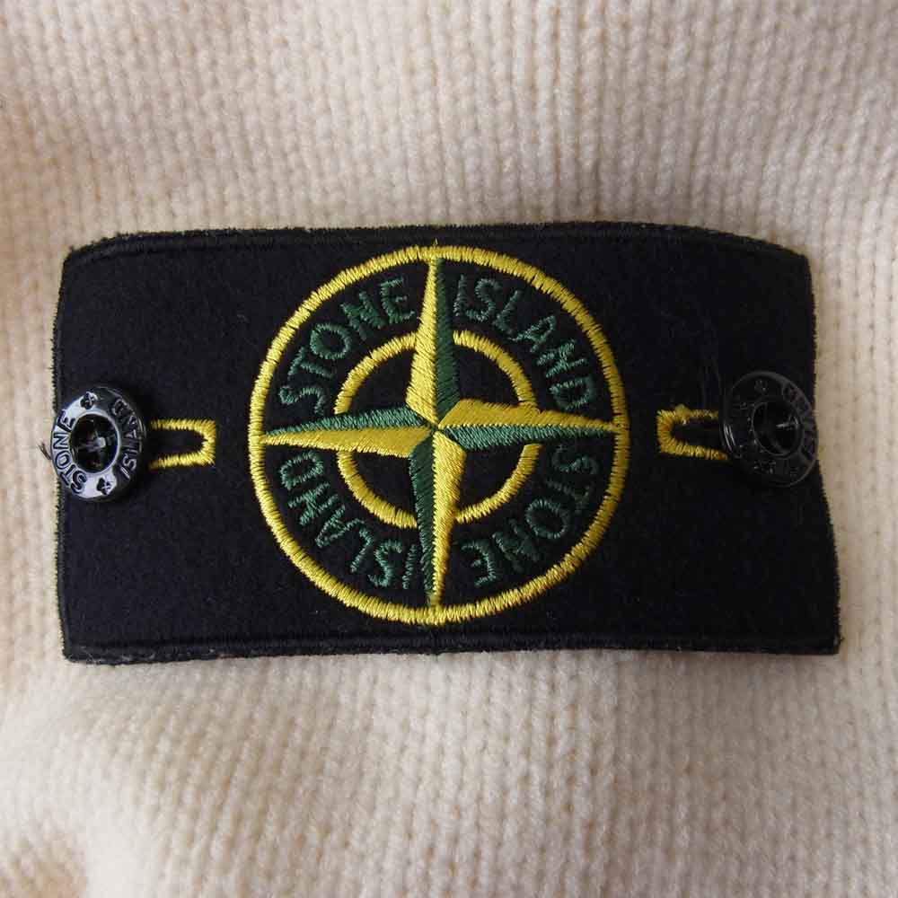 STONE ISLAND ストーンアイランド 5915586A2 ショールカラー ウール ニット ホワイト系 M【中古】