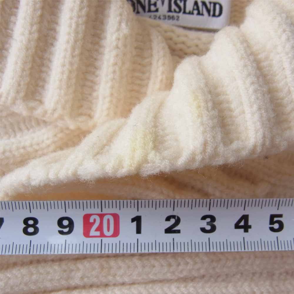 STONE ISLAND ストーンアイランド 5915586A2 ショールカラー ウール ニット ホワイト系 M【中古】
