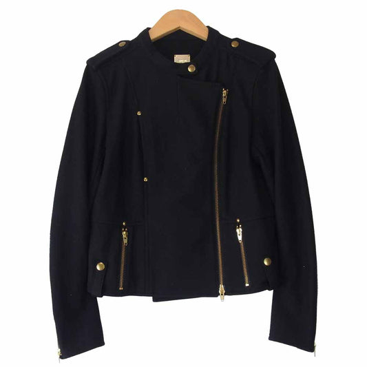 ミューズ ドゥ ドゥーズィエム クラス ウール ライダース ジャケット ブラック系【中古】