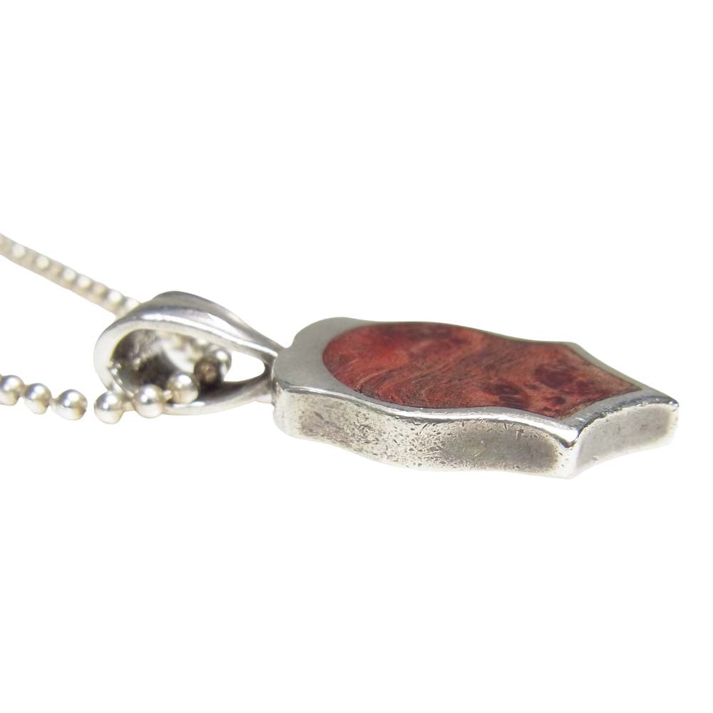 STANLEY GUESS スタンリーゲス ウッドインレイ ギター ネックレス シルバー系【中古】