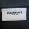 FEAR OF GOD フィアオブゴッド ESSENTIALS Short Sleeve Polo バックロゴプリント 半袖ポロシャツ ブラック系 L【中古】