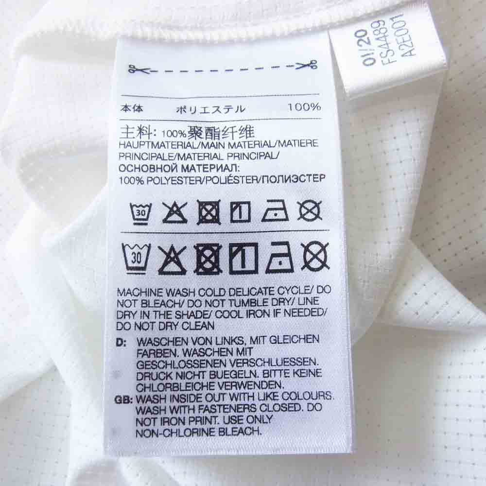 Yohji Yamamoto ヨウジヤマモト Y-3 ワイスリー FS4489 Swim Resort Shirt ロゴプリント スイム リゾート 半袖 オープンカラー シャツ ホワイト系 XL【中古】