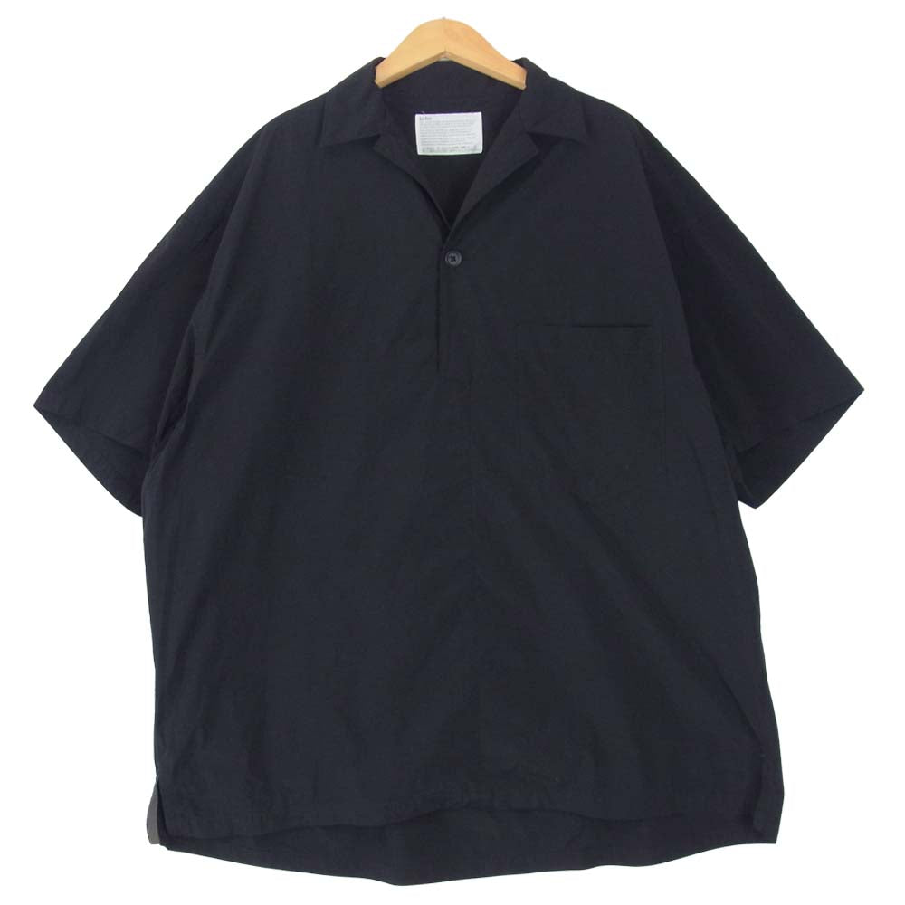 kolor カラー 21SS 21SCM-B02103 model:S/S プルオーバー 半袖 シャツ  ブラック系 3【中古】