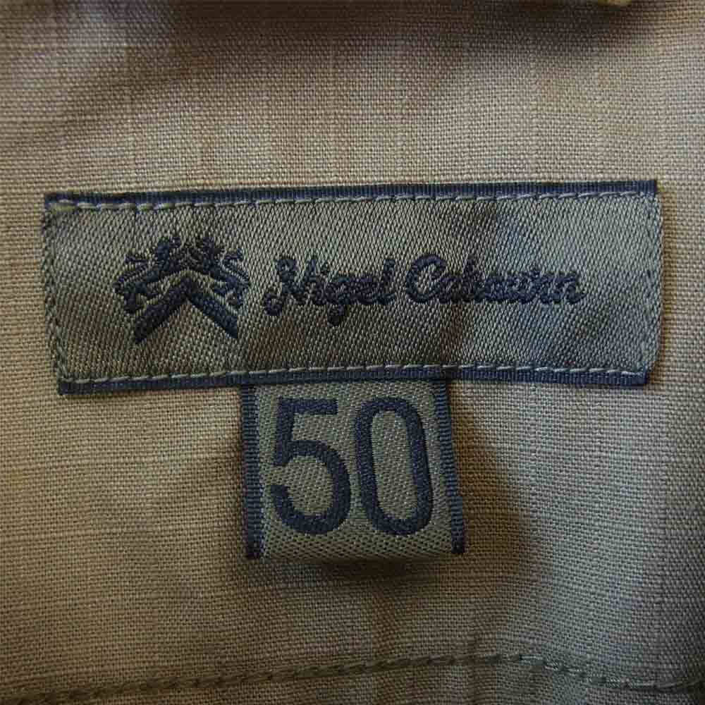 Nigel Cabourn ナイジェルケーボン 8040-00-11004 DESERT ARMY SHIRT デザート アーミー シャツ S/S カーキ系 50【中古】