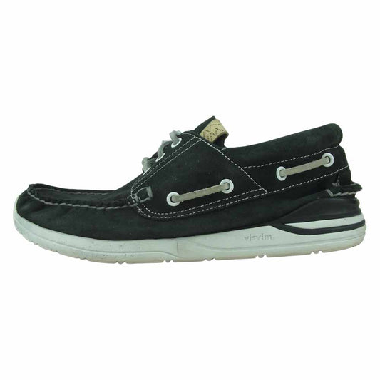 VISVIM ビズビム HOCKNEY FOLK スエード デッキシューズ 中国製 ブラック系 US9.5【中古】