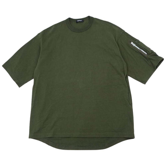UNDERCOVER アンダーカバー 21AW UC2A4803-1 アーミー BIG T-SHIRT ビッグ Tシャツ オリーブ系【中古】