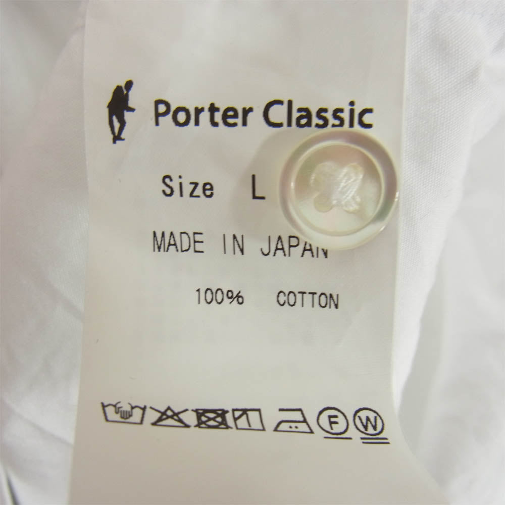 PORTER CLASSIC ポータークラシック KEROUAC SHIRT ケルアック シャツ ホワイト ホワイト系 L【中古】