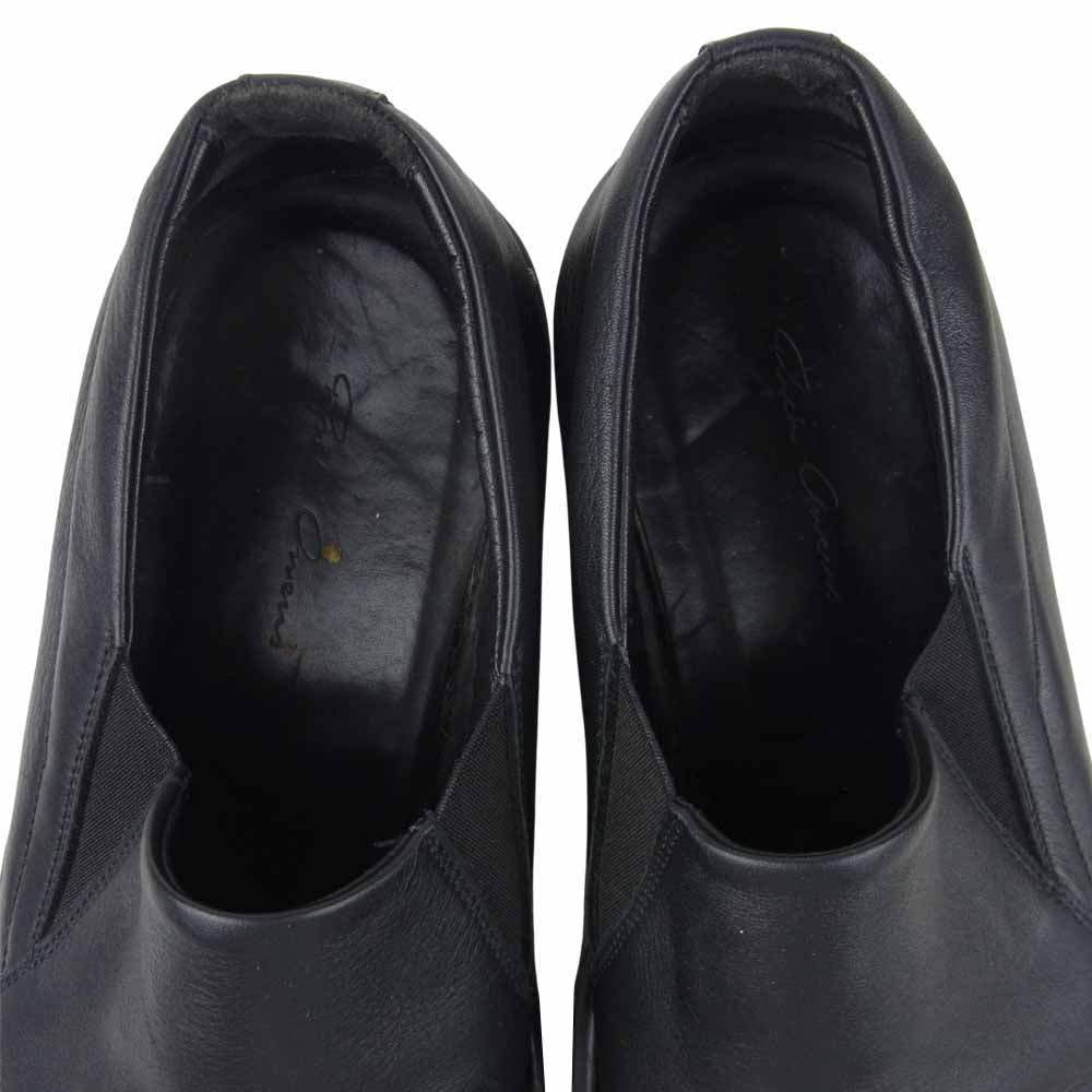 Rick Owens リックオウエンス ローカット レザー スリッポン スニーカー ブラック系 42【中古】