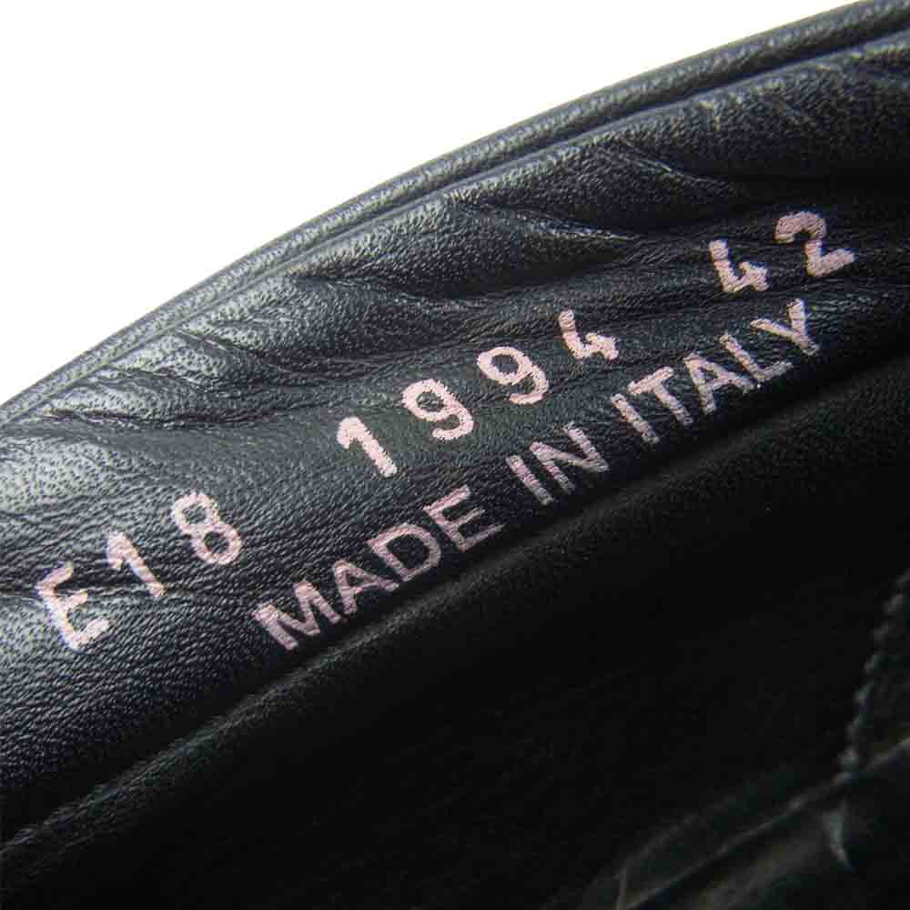 Rick Owens リックオウエンス ローカット レザー スリッポン スニーカー ブラック系 42【中古】