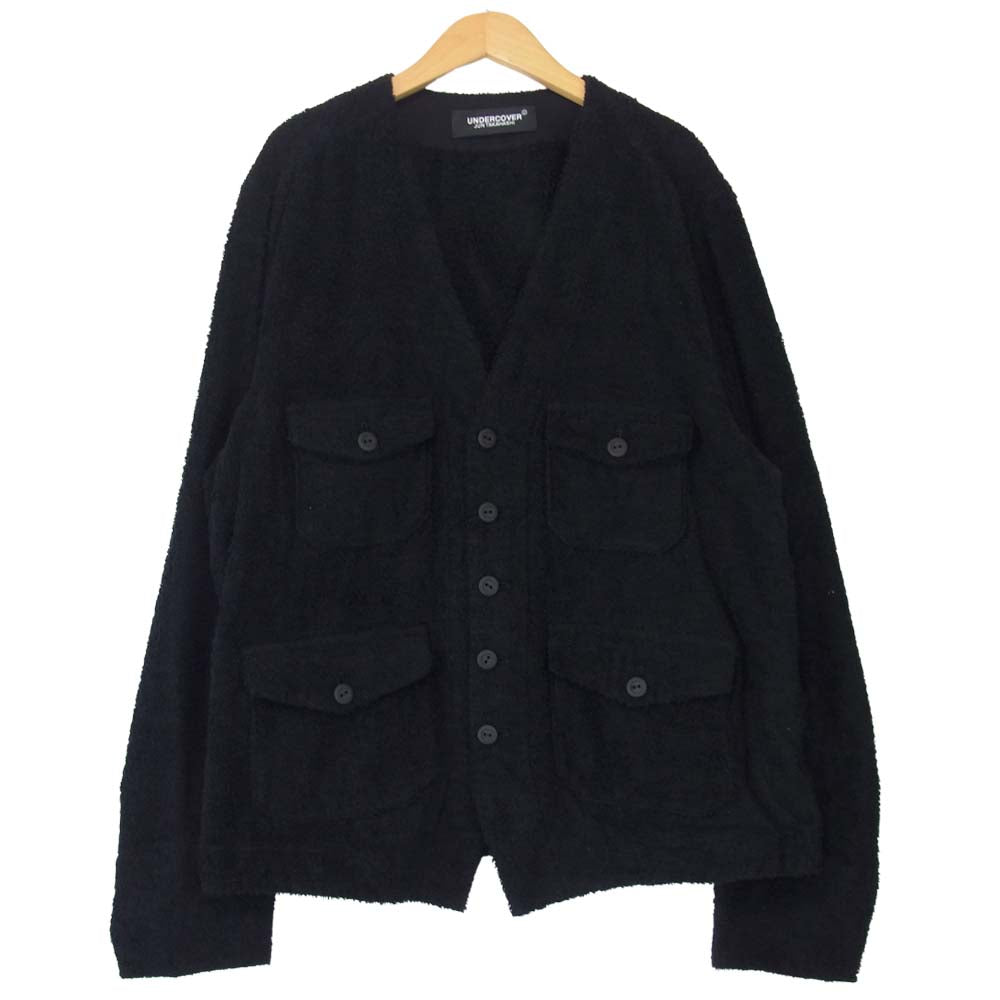UNDERCOVER アンダーカバー UC1A4209 cotton pile blouson パイル ニット ブルゾン カーディガン ブラック系 4【中古】