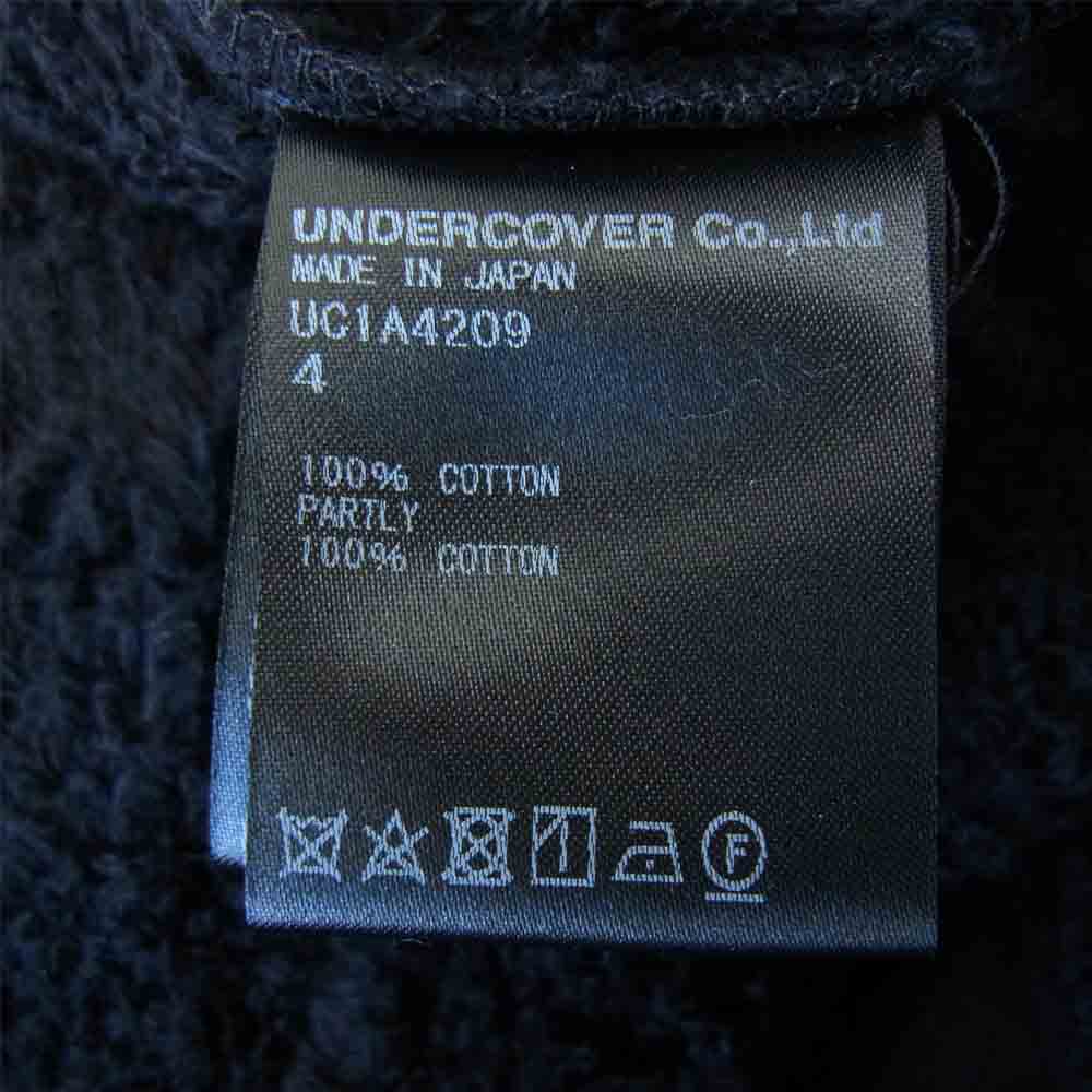 UNDERCOVER アンダーカバー UC1A4209 cotton pile blouson パイル ニット ブルゾン カーディガン ブラック系 4【中古】
