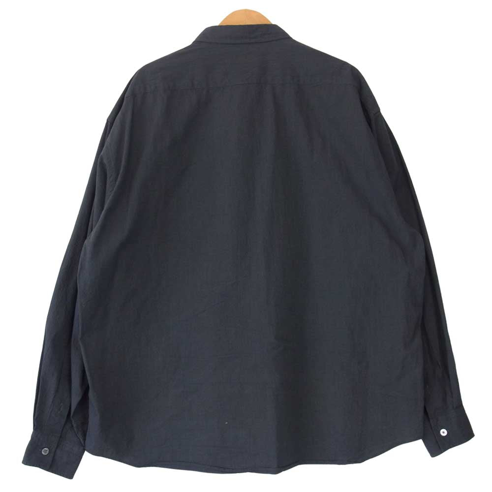 PORTER CLASSIC ポータークラシック ROLL UP STRIPE SHIRT ロールアップ ストライプ シャツ グレー系 L【美品】【中古】