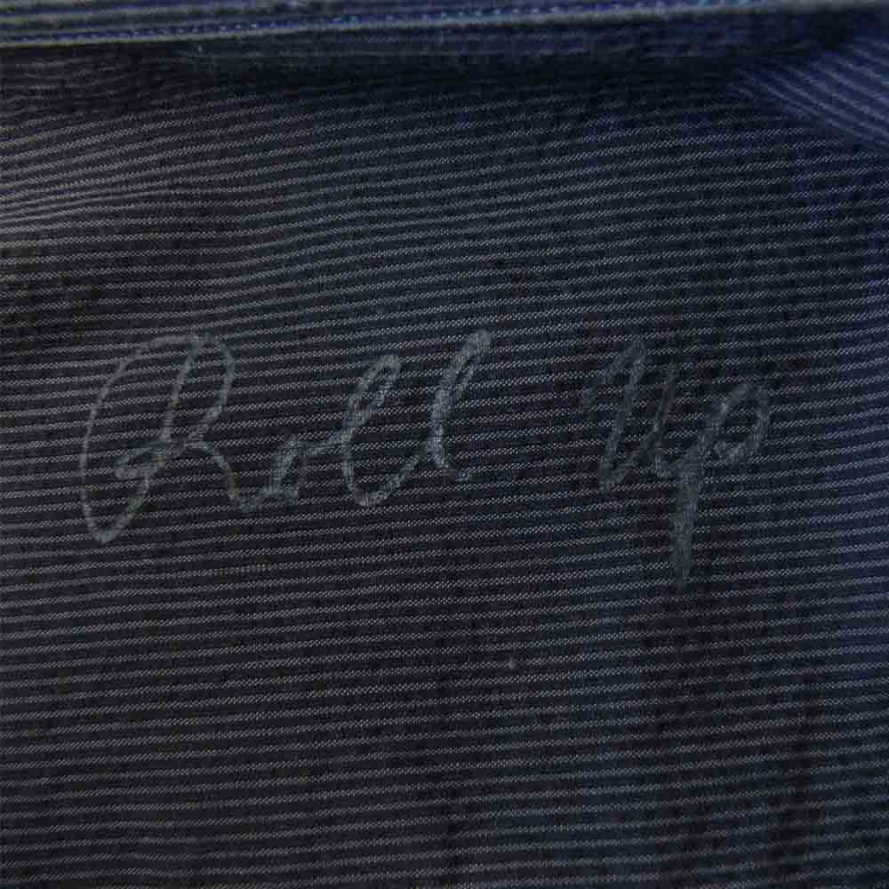 PORTER CLASSIC ポータークラシック ROLL UP STRIPE SHIRT ロールアップ ストライプ シャツ グレー系 L【美品】【中古】