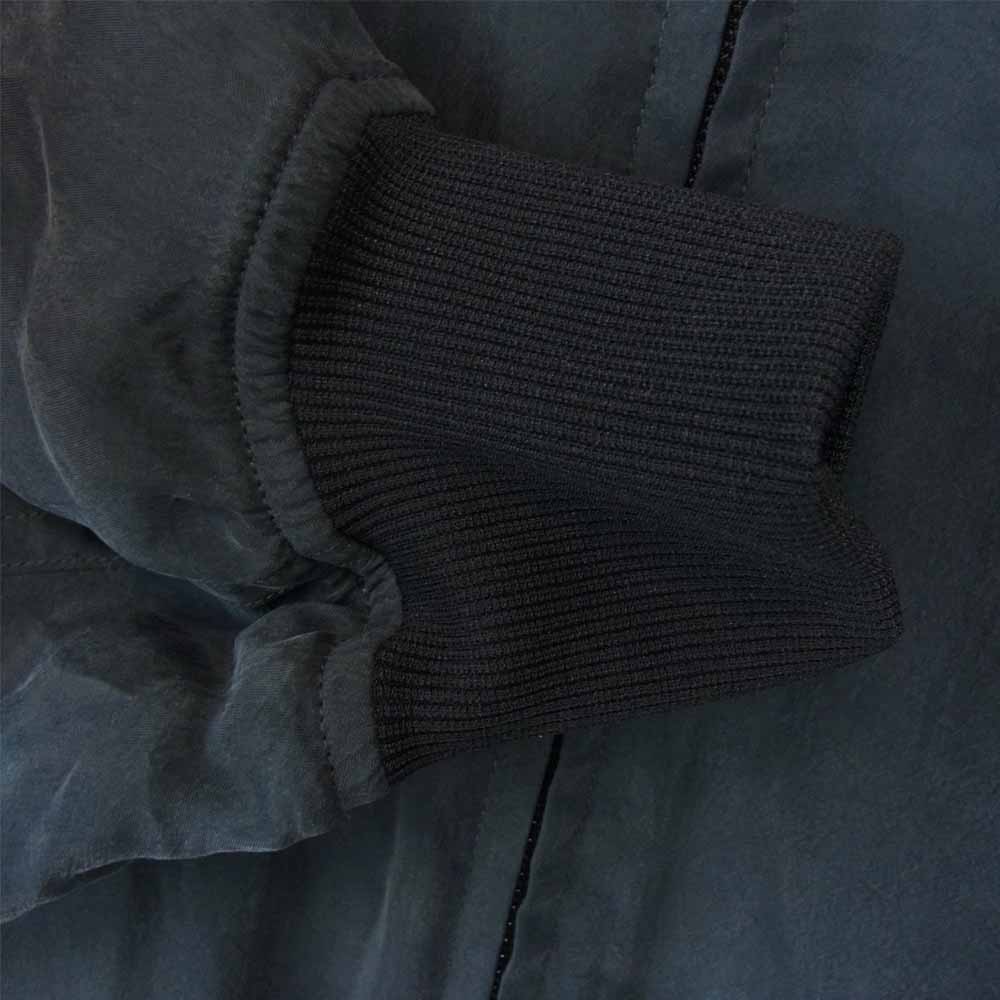 Yohji Yamamoto ヨウジヤマモト Y-3 ワイスリー GV6045 Black Sanded Cupro Bomber Jacket バックロゴ キュプラ ボンバージャケット ブラック系 ダークネイビー系 XL【美品】【中古】