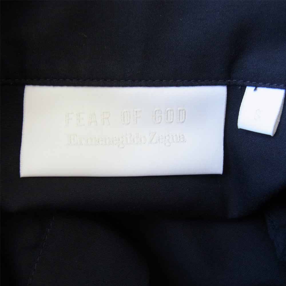 FEAR OF GOD フィアオブゴッド × Ermenegildo Zegna エルメネジルドゼニア 20AW 8SFG01 Overized Short Sleeve Shirt オーバーサイズ 半袖 シャツ  ダークネイビー系 S【美品】【中古】