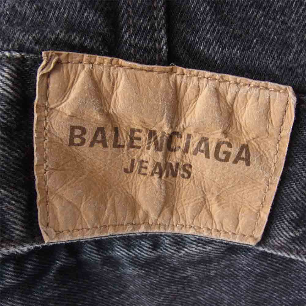 BALENCIAGA バレンシアガ 657602 TBP47 Grey Denim Oversized Zip-Up Jacket オーバーサイズ ジップアップ デニムジャケット グレー系 S【中古】