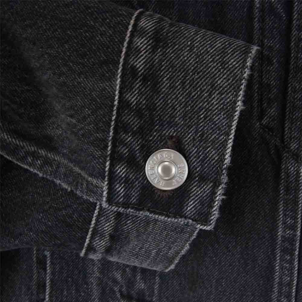 BALENCIAGA バレンシアガ 657602 TBP47 Grey Denim Oversized Zip-Up Jacket オーバーサイズ ジップアップ デニムジャケット グレー系 S【中古】