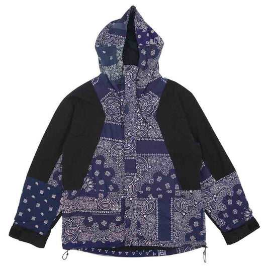 READY MADE レディメイド  RE-CO-RE-00-00-95 マウンテンパーカー MOUNTAIN PARKA ヴィンテージ バンダナ マウンテン パーカー ブルー系 ブラック系 4【中古】