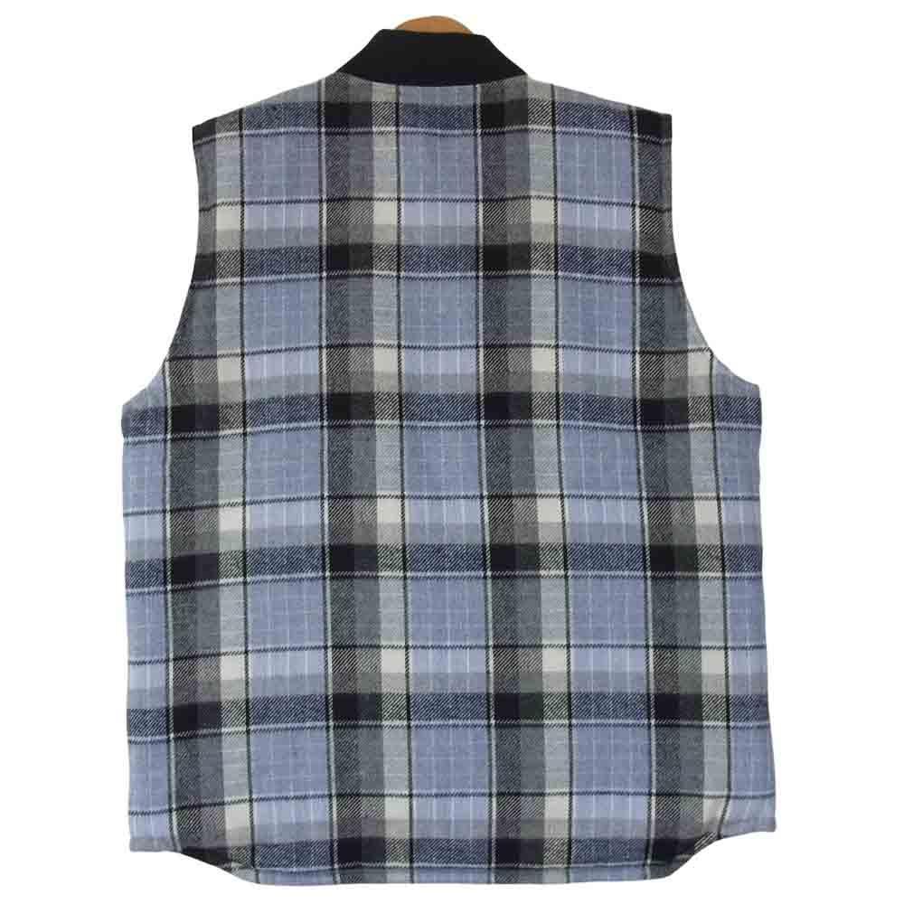 ブラックアイパッチ 21SS BEPSS210T08 CHECKED PUFF VEST チェック 中綿 ブルー系 M【新古品】【未使用】【中古】