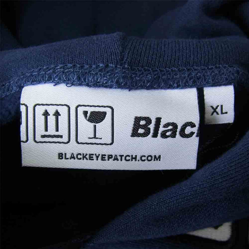 ブラックアイパッチ 20AW BEPFW20EI18 FLYING OG LABEL HOODIE 鉄腕アトム ラベル ネイビー系 XL【新古品】【未使用】【中古】