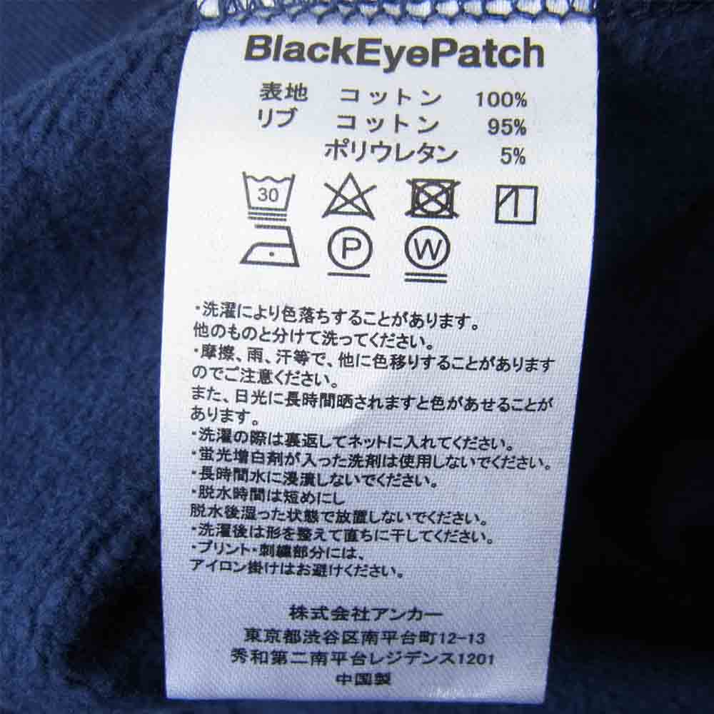 ブラックアイパッチ 21SS BEPSS21EI06 × APHRODITE GANG HOLDINGS HOODIE 舐達磨 ネイビー系 M【新古品】【未使用】【中古】