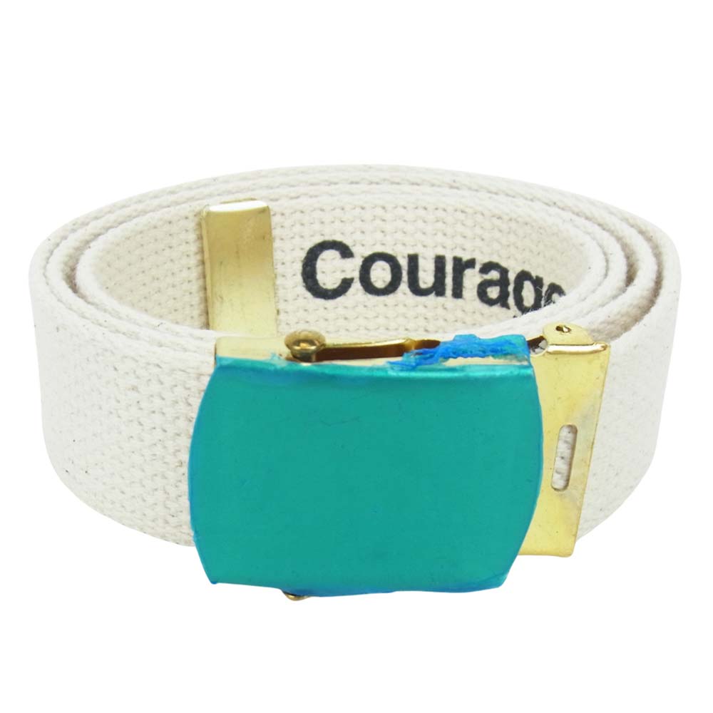 フォーティーパーセント アゲインストライツ 21SS 211NTFP-AC02S COURAGE BELT   オフホワイト系【新古品】【未使用】【中古】