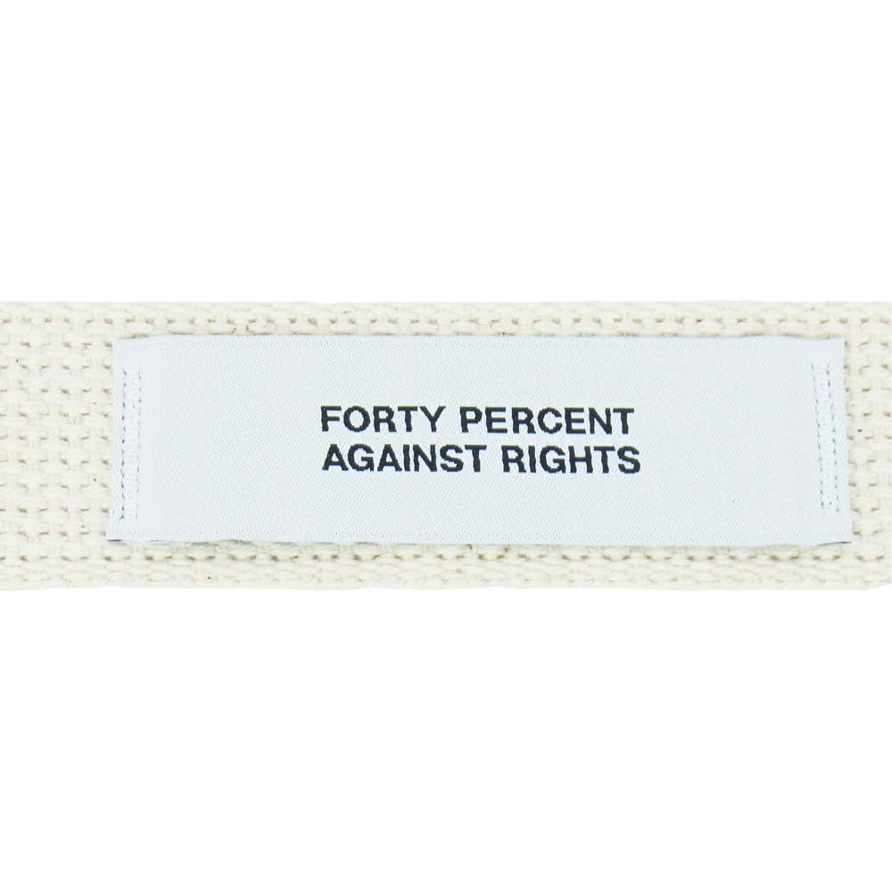 フォーティーパーセント アゲインストライツ 21SS 211NTFP-AC02S COURAGE BELT   オフホワイト系【新古品】【未使用】【中古】