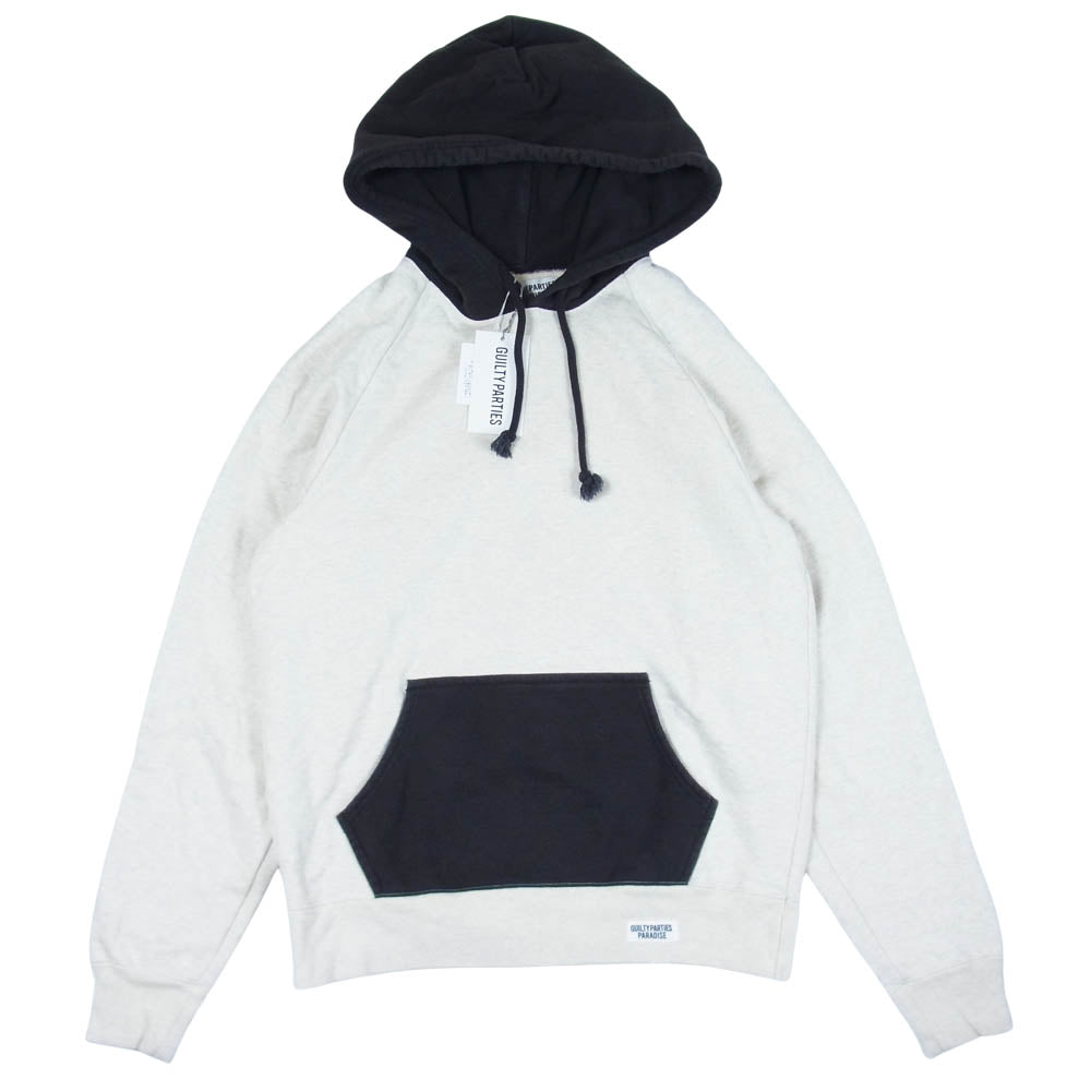WACKO MARIA ワコマリア 18AW 18FW-WMC-SS13 WASHED HEAVY WEIGHT PULLOVER HOODED SWEAT SHIRT ウォッシュド ヘビーウエイト プルオーバー フーデッド スウェット 灰黒系 M【新古品】【未使用】【中古】