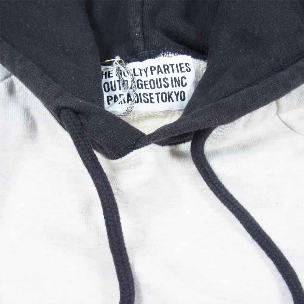 WACKO MARIA ワコマリア 18AW 18FW-WMC-SS13 WASHED HEAVY WEIGHT PULLOVER HOODED SWEAT SHIRT ウォッシュド ヘビーウエイト プルオーバー フーデッド スウェット 灰黒系 M【新古品】【未使用】【中古】