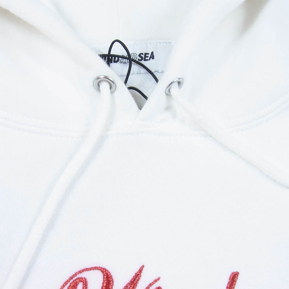 WIND AND SEA ウィンダンシー WDS-19A-SW-06 GLITTER WDS HOODIE グリッター ロゴ刺繍 フーディ ホワイト系 L【新古品】【未使用】【中古】