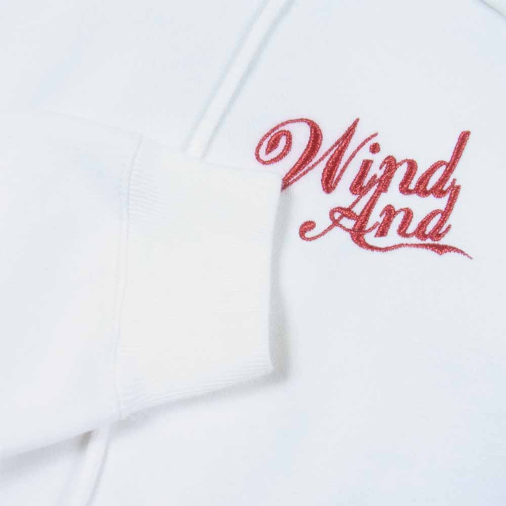 WIND AND SEA ウィンダンシー WDS-19A-SW-06 GLITTER WDS HOODIE グリッター ロゴ刺繍 フーディ ホワイト系 L【新古品】【未使用】【中古】