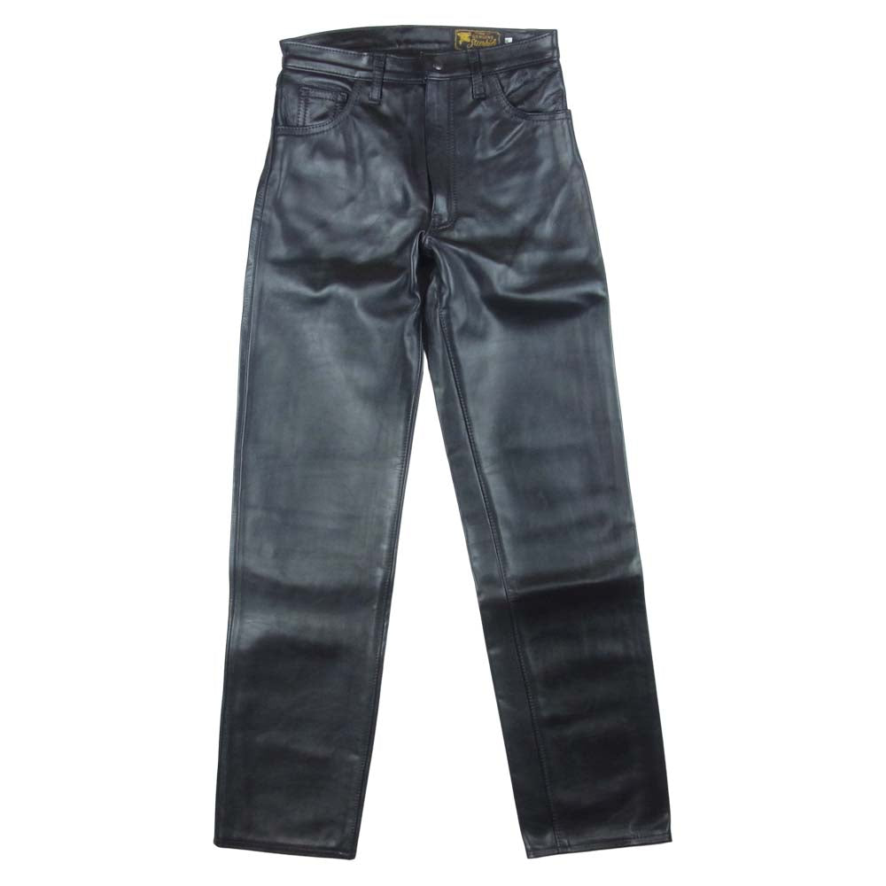 AERO LEATHER エアロレザー ステアハイド レザー パンツ ブラック系 30【中古】