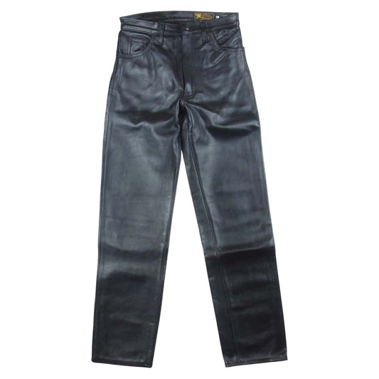 AERO LEATHER エアロレザー ステアハイド レザー パンツ ブラック系 30【中古】