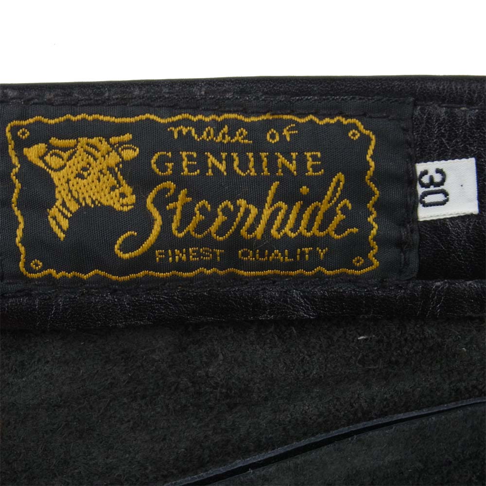 AERO LEATHER エアロレザー ステアハイド レザー パンツ ブラック系 30【中古】