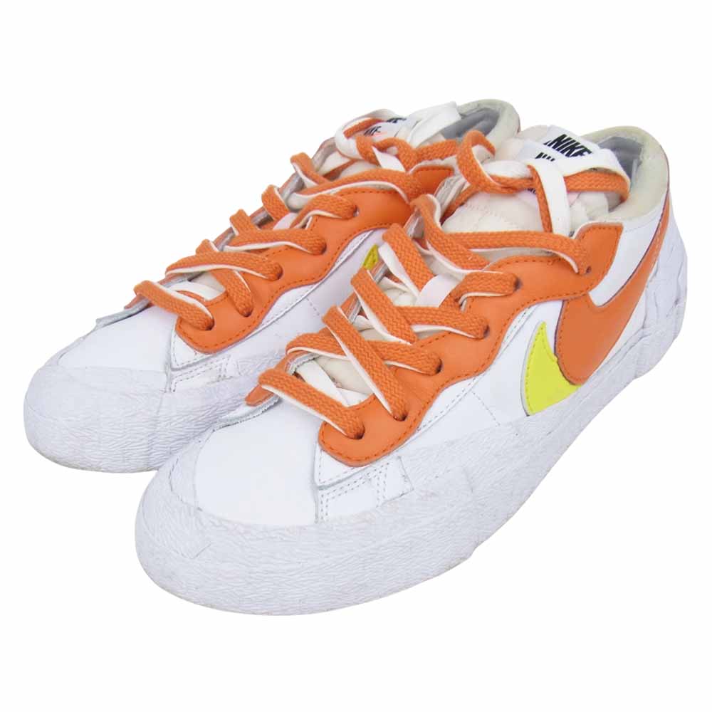 NIKE ナイキ DD1877-100 サカイ Sacai BLAZER LOW MAGMA ORANGE ブレザー スニーカー ホワイト系 オレンジ系 26.5㎝【中古】